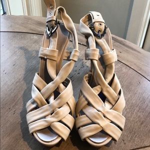 Guillaume Hinfray Bone Gray Platform Sandals